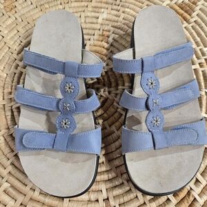 SAS Tripad Dusty Blue Slip On Strappy Sandals 7.5